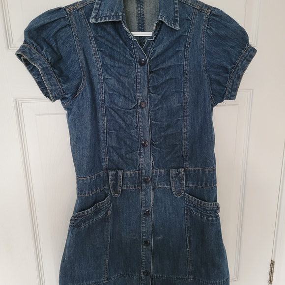 Le Chateau Blue Denim Shirt - Picture 3 of 5